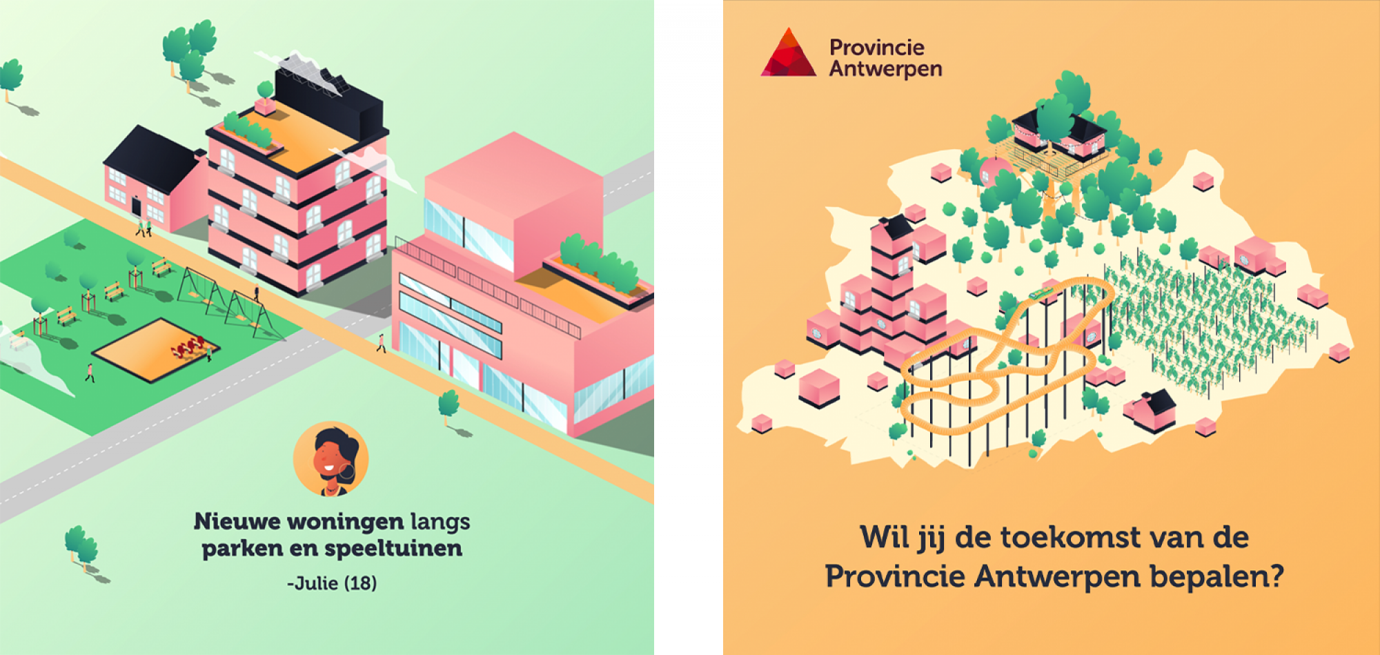 stedenbouw explainer video antwerpen 2D animation graphics design isometric