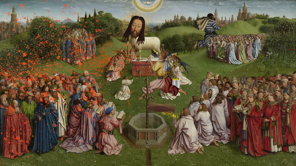 Jan Van Eyck museum experience installation gent motion design Collage